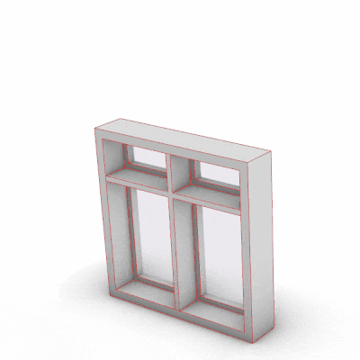 Swing Window with 2x2 leaves. 