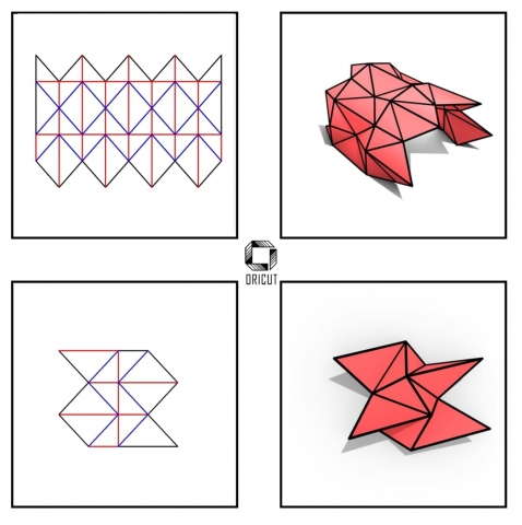 With the Oricut Plugin, you can design Parametric Patterns for Origami, Kirigami & Auxetics. You can also get started by downloading the example files from our website.