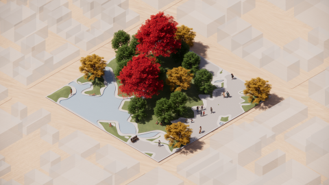 Agent-based landscape layout generator.