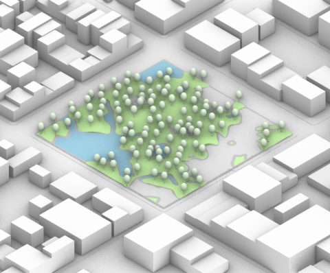 Agent-based landscape layout generator.