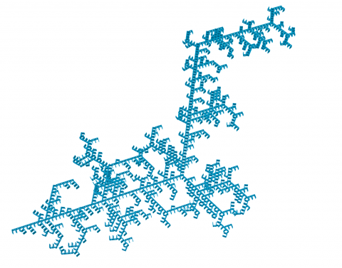Leaf provides a capable L-System engine for generating complex strings, and representing them visually using a 3D turtle.