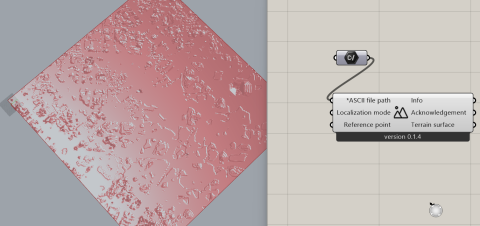 This version generates a NURBS out of rectangular ASCII WGS84 EPSG:4326