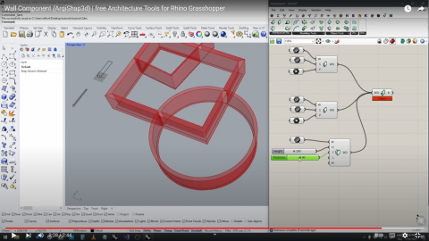ArqiShap3D is a set of modelling and drafting tools for architecture workflows and is developed for Grasshopper.