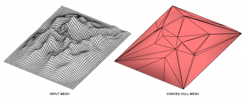 Convex Mesh Builder is a plugin that allows the creation of convex hull meshes in Rhino.
