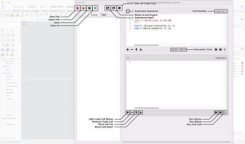 Earthworms provides a Python scripting environment with enhanced interactivity and flexibility based on RhinoPython.