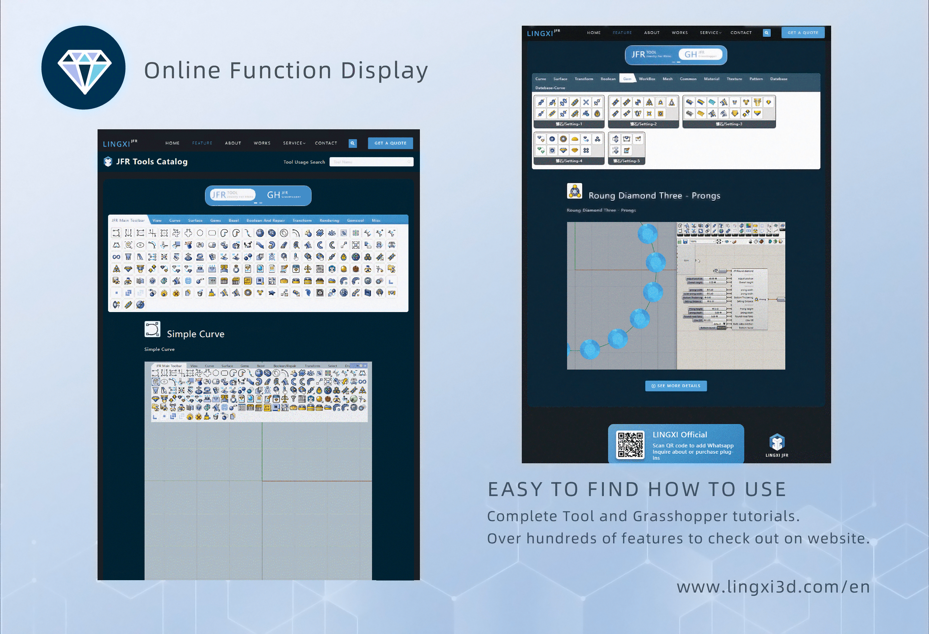 JFR is a powerful Rhino plug-in for jewelry design,  and It is currently the most used jewelry modeling plug-in in China