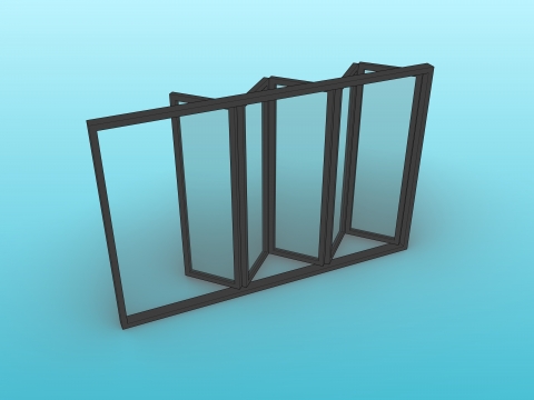 Parametric multi-leaf bi-folding door and window.