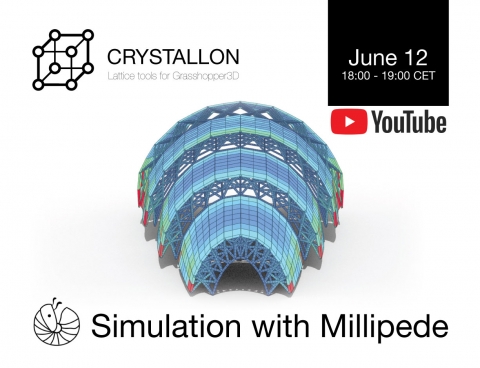 This is a 3-part series of videos on FEA simulation and optimization using Rhino and Grasshopper together with the Millipede and Crystallon plug-ins.