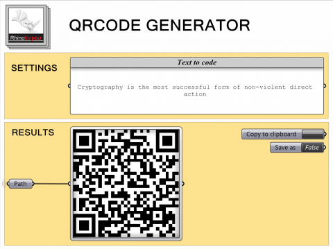 This program automatically generates a QR-CODE image file that contains coded information