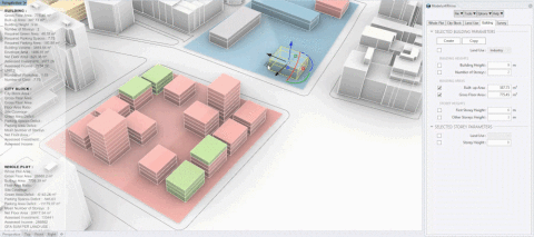 Modelur is a parametric urban design plugin for Rhino. Modelur allows you to quickly create, compare and evaluate different urban design alternatives.