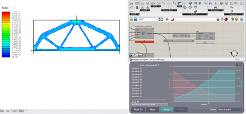 Ameba is a topology optimization tool based on the BESO method, which provides optimization for 2D and 3D geometrical models.
