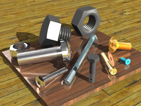 Create accurate Metric and English Bolts and Nuts in Rhinoceros
