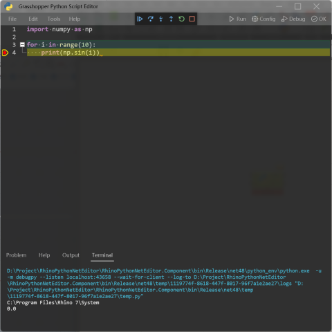 A code editor for cpython used in Rhino.Grasshopper.