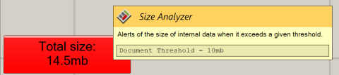 Grasshopper Tool to warn of big internalized data in GH documents.
