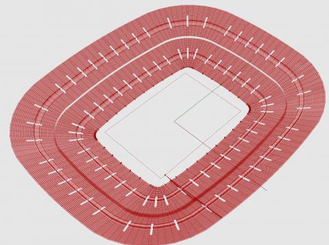 Generate stadium geometry and analyse view quality
