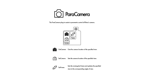 The ParaCamera plug-in assists in parametric control of Rhino